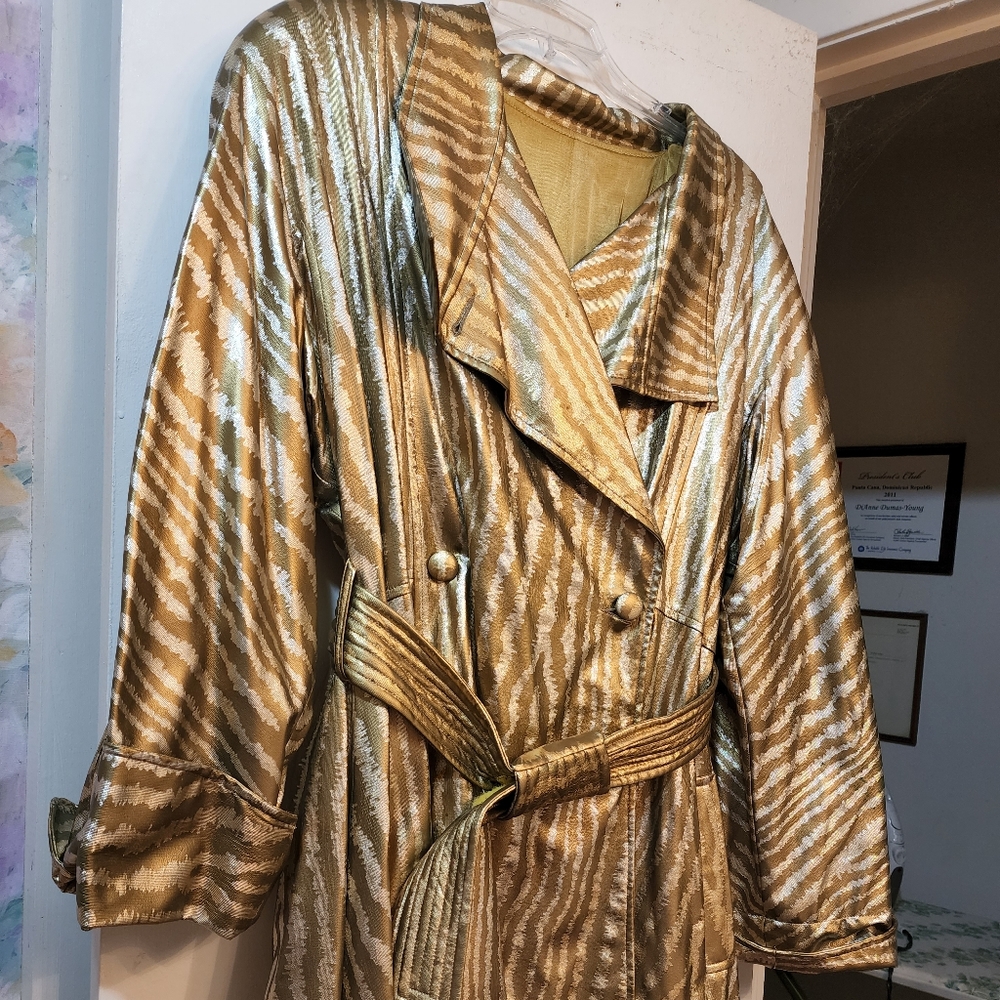 Ladies Gold Trench Coat